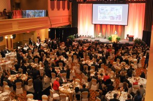 Aerial view of the 2015 Chancellors Medallion Dinner held Saturday, March 28, at Horseshoe Southern Indiana