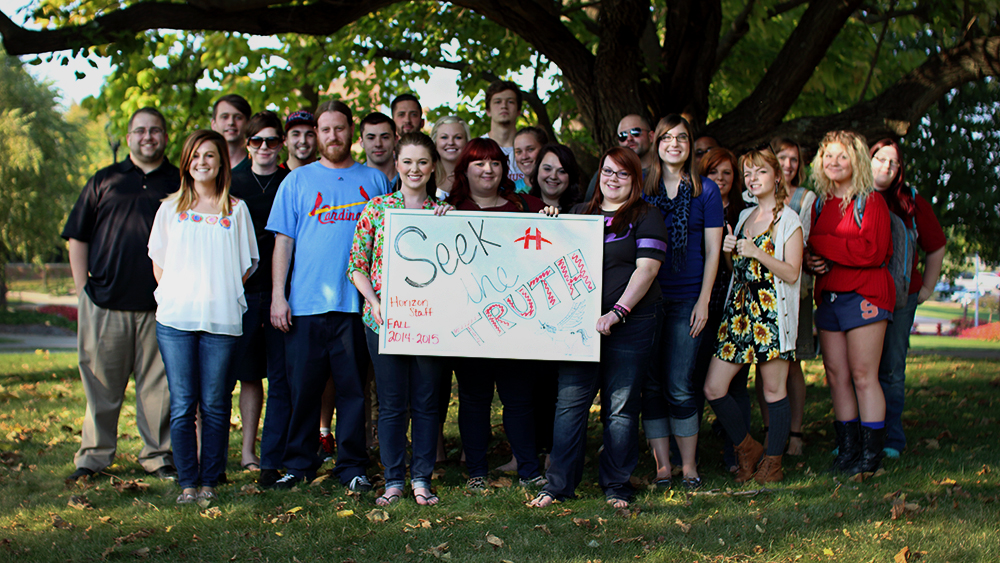 The Horizon staff in the fall of 2014.