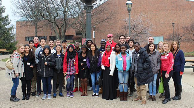refugee students visit campus
