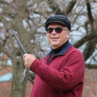 Gary Pinkston with computer wand
