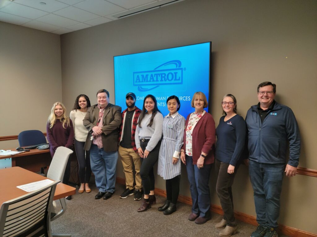 Students and faculty for IU Southeast SHRM visit Amatrol