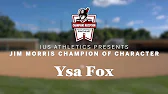 Video capture of video celebrating Ysa Fox, Jim Morris Champion of Character